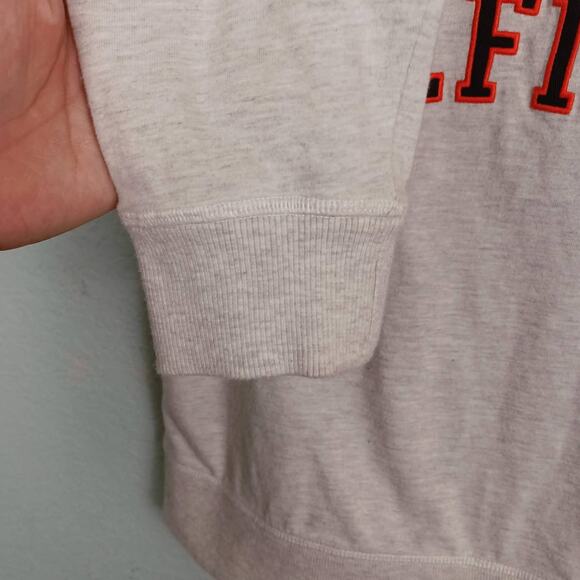 TOMMY HILFIGER Boys Gray M (12-14) Pullover Sweater 1/4 Zip Mock Collar USA Flag - Picture 5 of 10